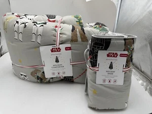Pottery Barn Kids Star Wars Holiday Comforter and Sham Gray Twin #9791D - Picture 1 of 9