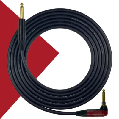 Mogami 2524 Guitar Cable - Neutrik Silent RA to Gold ST with Choice Of Length