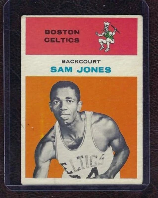 1961-62 Fleer Basketball #23 Sam Jones, Boston Celtics, HOF, Rookie, EX! - Image 1 of 2
