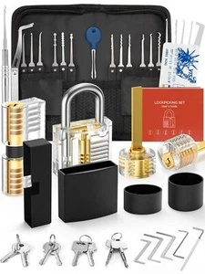 38-teiliges Lockpicking Set 2024 Schwierigkeit Upgrade Dietrich Set in Kredit... - Bild 1 von 8