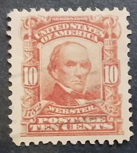 # 307 ( 10c Webster ) - JUMBO GEM w Nearly INVISIBLE CANCEL - AMAZING !! - Picture 1 of 1