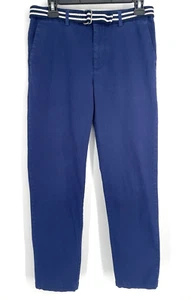 Polo RALPH LAUREN Boys size 18 Chino Belted NAVY Slim Fit Stretch solid pant - Picture 1 of 15