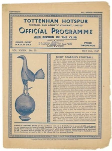 TOTTENHAM v WEST HAM 1946/47  Spurs Official Match Programme League Div.2 - Picture 1 of 1