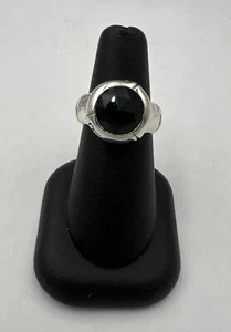 • John Hardy Sterling Silver And Onyx Bamboo Signet Ring Size 6 - Picture 1 of 5