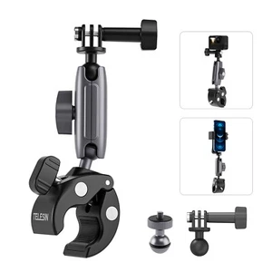  For Gopro 12 11 Bike Motorcycle Handlebar Pole Mount Holder Clamp 360 Rotary  - Picture 1 of 24