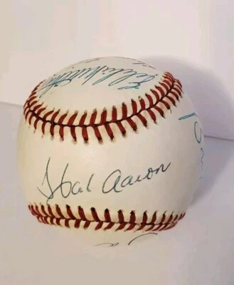 500 Home Run Club 5x Auto HANK AARON Ernie BANKS KILLEBREW PSA Sticker Only - Image 1 of 4