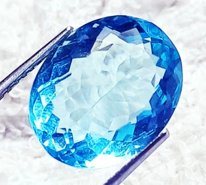 Aquamarin 11,10 ct lose Edelstein ovale Form mit Zertifikat - Bild 1 von 6