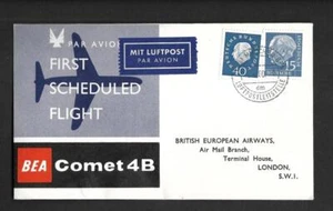 GB, 1960 BEA COMET 4B PRIMER VUELO DE ALEMANIA A LONDRES - Imagen 1 de 1