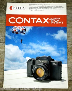 Brochure Kyocera CONTAX 167 MT fotocamera & brochure obiettivi Carl Zeiss T (X4077 - Foto 1 di 1