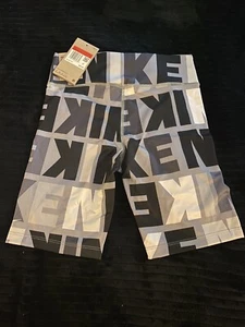 Nike Girls' (Kids) Gray Multi Dri-FIT One Biker Shorts (DZ4623-479) Size L - NWT - Picture 1 of 1