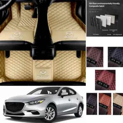 Fit for Mazda 2 3 5 6 Car Floor Mats Custom Waterproof Auto Carpets Liners Mats Foto 1 de 4