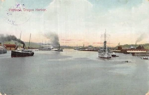 Postkarte ODER: Schiffe im Hafen, Portland, Oregon, veröffentlicht 1906 - Bild 1 von 2