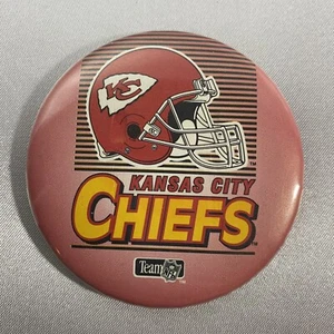 Vintage KC Chiefs Button Pin NFL Kansas City Football selten - Bild 1 von 6