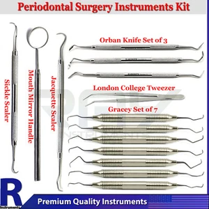 Curetas dentales higiénicas Gracey Curettes Cirugía Periodontal Instrumentos Escaladores CE - Imagen 1 de 7