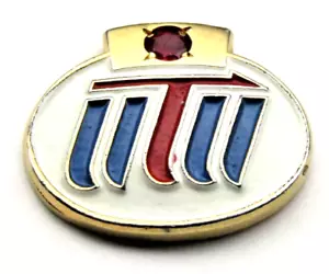 Vtg Railroad Pin United Transportation Union Badge Gold with Red Stone Accent - Picture 1 of 3