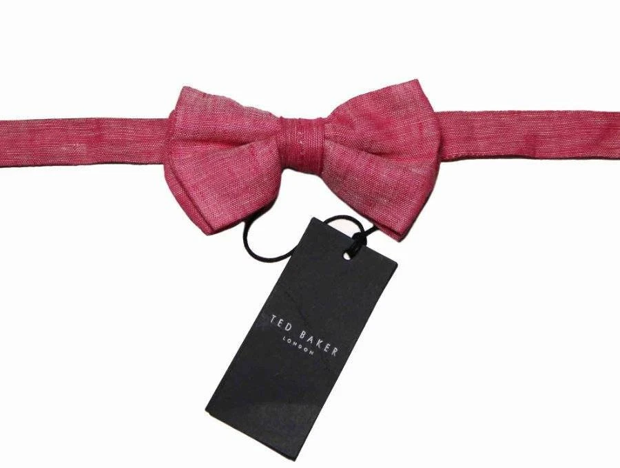 Ted Baker Bow Tie Italian Linen Pink Pre-Tied One Size Men's - Image 1 of 1