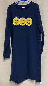 Wonder Nation Girls Blue Long Sleeve Sweatshirt Dress Size 10/12 NWT - Picture 1 of 11