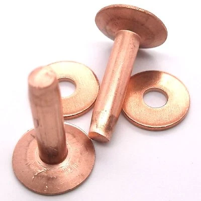 Copper Rivets & Burrs # 9 3/4" (1.9 cm) Long 50 Pk 11281-00 by Tandy Leather - Image 1 of 3