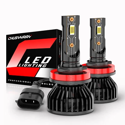 For Kenworth T370 T680 T880 Truck 2013-2022 Low Beam LED Headlight Bulbs H11 - Image 1 of 4