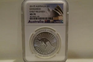 2017-P, NGC MS70 E/R Australia Kangaroo - Picture 1 of 2