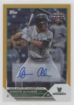 2023 Topps Pro Debut Gold Foil /50 Nacho Alvarez Jr Ignacio #PD-106 Auto - Image 1 of 2