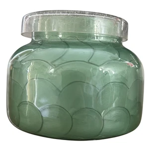 Capri Blue Empty Candle Jar 19oz Green Capiz with Glass Lid Anthropologie DIY - Picture 1 of 3