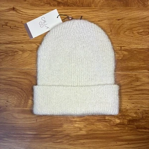 Calia Luxe Beanie Mütze Damen Einheitsgröße weiß weich Strick Winter Einheitsgröße Polyester - Bild 1 von 4
