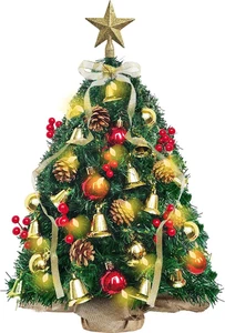 Mini Albero Di Natale Da 60 Cm, Corona Dell'Albero Di Natale, Scatole Regalo Dec - Foto 1 di 12