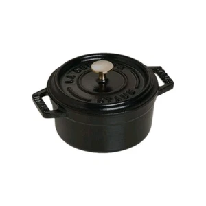 STAUB ROUND CAST IRON MINI COCOTTE BLACK - Picture 1 of 5