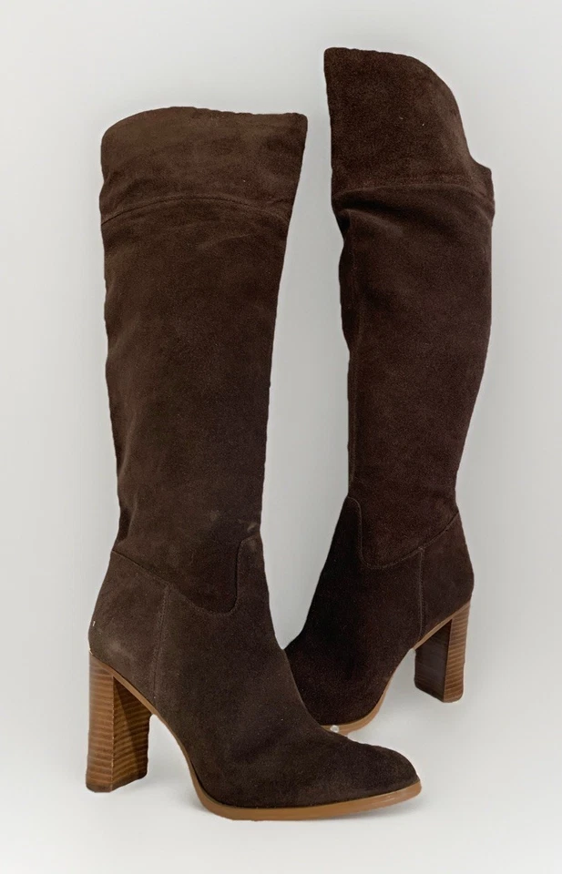 Michael Kors Women's 9M Brown Suede Thigh High Boots Pull On - Image 1 of 4