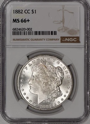 1882-CC Morgan Silver Dollar $1 NGC MS66+ - Exceptional Coin! - Image 1 of 3