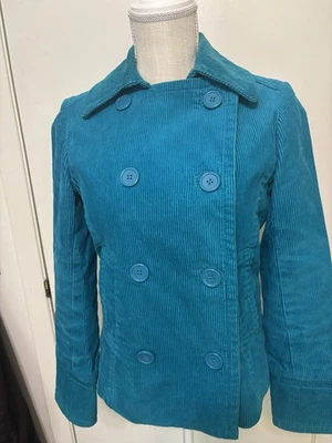 GAP  -  100% Cotton Corduroy Jacket Teal XS double breasted Foto 1 de 4