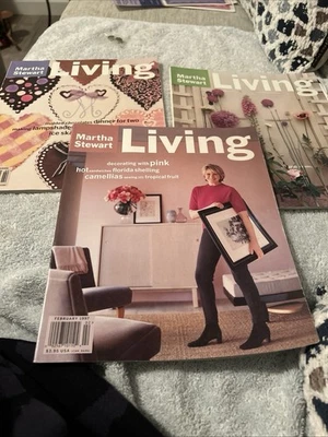 LOT Of 3 Martha Stewart LIVING Magazines February 1996 & 1997 March 1997 - Image 1 of 4