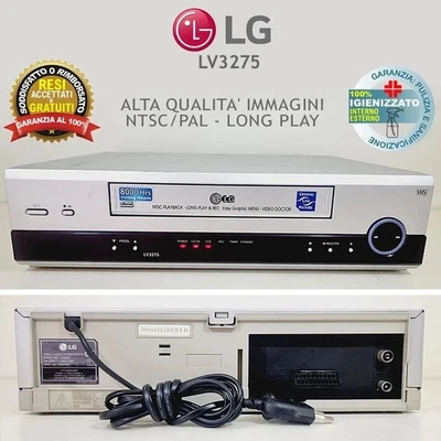 VIDEOREGISTRATORE VHS LG LV3275 LETTORE CASSETTE VINTAGE VCR FUNZIONANTE - Immagine 1 di 4