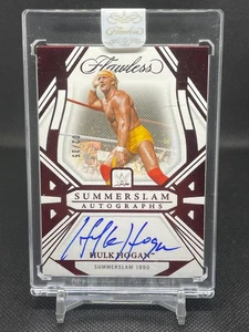 2024 Panini Flawless WWE Summerslam Auto Autograph Hulk Hogan Ruby Red /15 Card - Picture 1 of 2