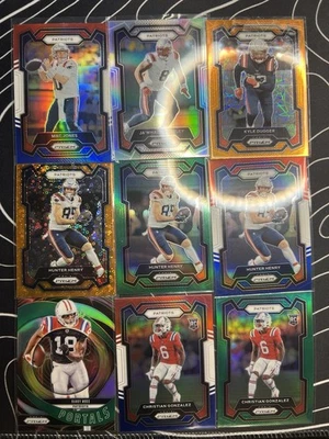 2023 9 Card Patriots Prizm Parallel Lot - Image 1 of 2