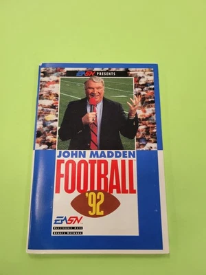 John Madden Football 92 Sega Genesis Original Replacement Manual Only  - Image 1 of 2