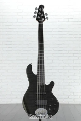 Lakland Skyline 55-02 Deluxe Bass Guitar - Transparent Black - Sweetwater - Image 1 of 4