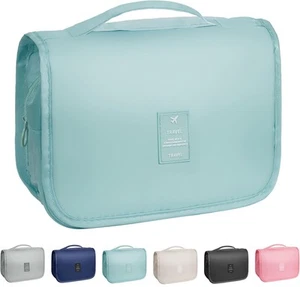 Toiletry Bag Travel with Hanging Hook, Waterproof Capacity A2-Light Blue - Picture 1 of 6