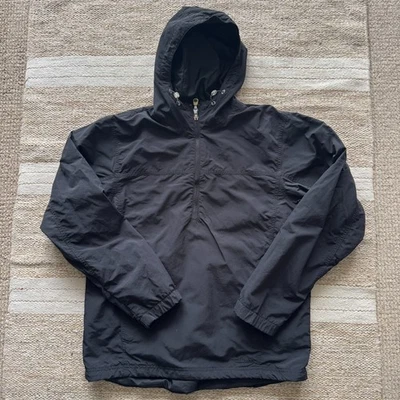L.L.Bean Windbreaker Anorak Jacket Small Men's Black 22" Pit-to-Pit Zip Style - Image 1 of 4