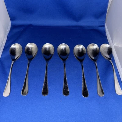 JA Henckels MANOR 7 Soup Spoons 18/10 Stainless Flatware Glossy Modern Pattern - Image 1 of 3