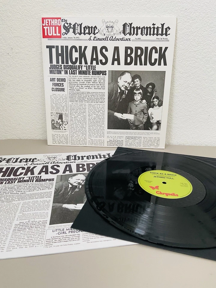 JETHRO TULL Thick As A Brick CHRYSALIS LP NM europe 180g audiophile w/ booklet x - Image 1 of 3