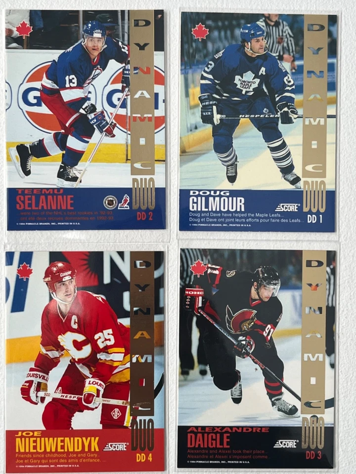 1993-94 Score Dynamic Duos #DD1 to #DD9  Pick From List !! - Image 1 of 1