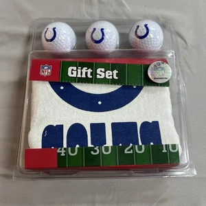 McArthur NFL Indianapolis Colts Golf Gift Set Towel 3 Balls White Blue - Picture 1 of 3
