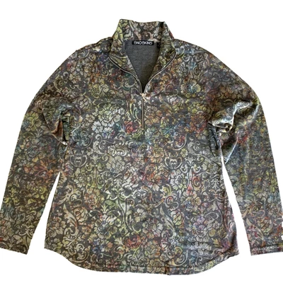 Top Sno Skins Microfibra Base Capa Media Talla M Verde Oliva Cuarto Cremallera Cuello Alto Foto 1 de 4