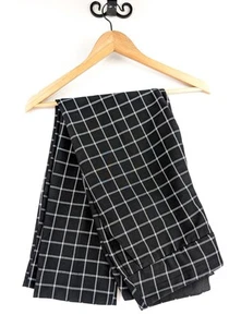 BCX Women’s Pants Size 11 Black White Checkered Mid Rise Dress Slacks - Picture 1 of 6