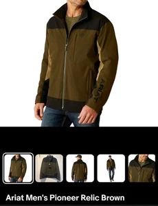 New Ariat Men's Pioneer Relic Brown StretchShell Jacket 10052478 XL Extra Large - Picture 1 of 12