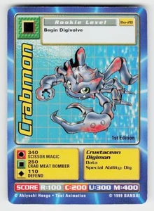 1999 Digimon TCG #Bo-28 Crabmon 1st Edition - Bild 1 von 2