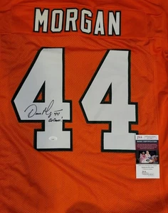 DAN MORGAN SIGNED AUTOGRAPHED CUSTOM UNIVERSITY OF MIAMI JERSEY JSA COA  - Picture 1 of 1