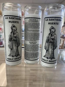 3 Kerzen/3 Kerzen Santa Muerte Heiliger Tod 7-Tage-Kerze - Bild 1 von 1